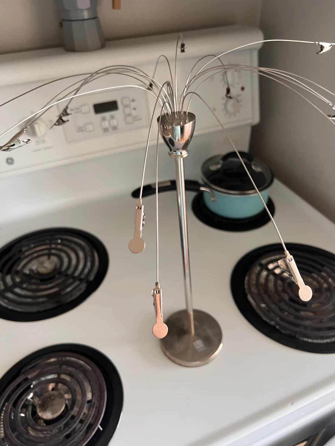 Silver Metal Display Stand with Clips - photo 3