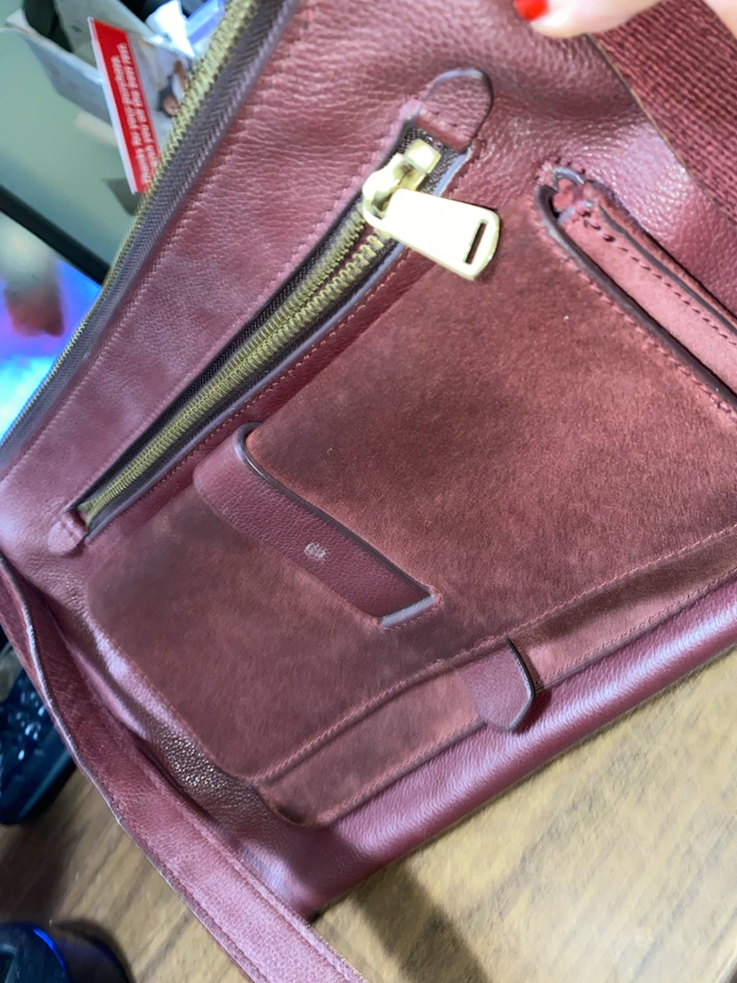 Fossil Burgundy Leather Crossbody Bag - photo 3