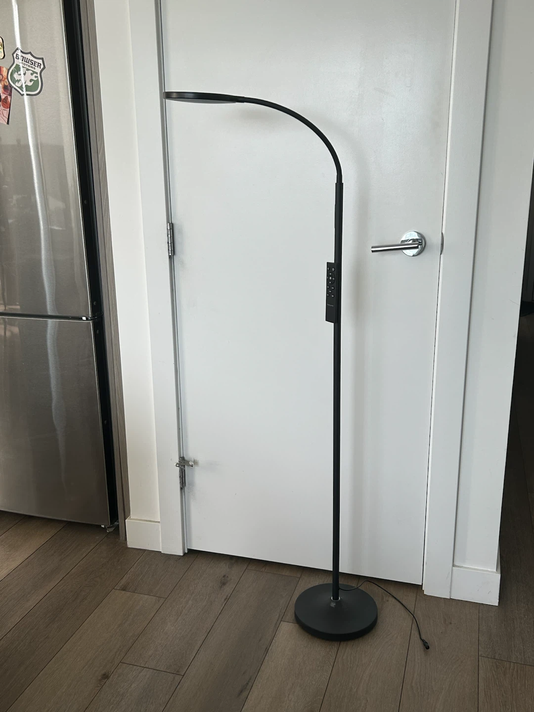 Black Floor Lamp with Remote