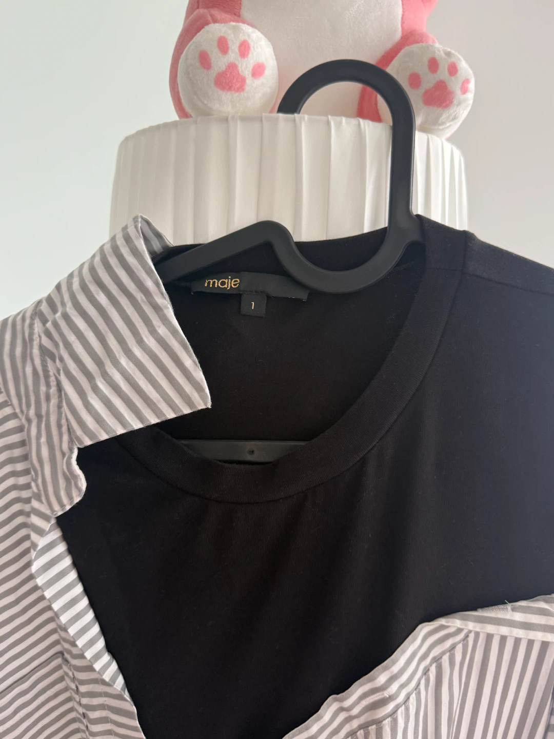 Maje Striped Shirt Dress - Size 1 (S) - photo 2