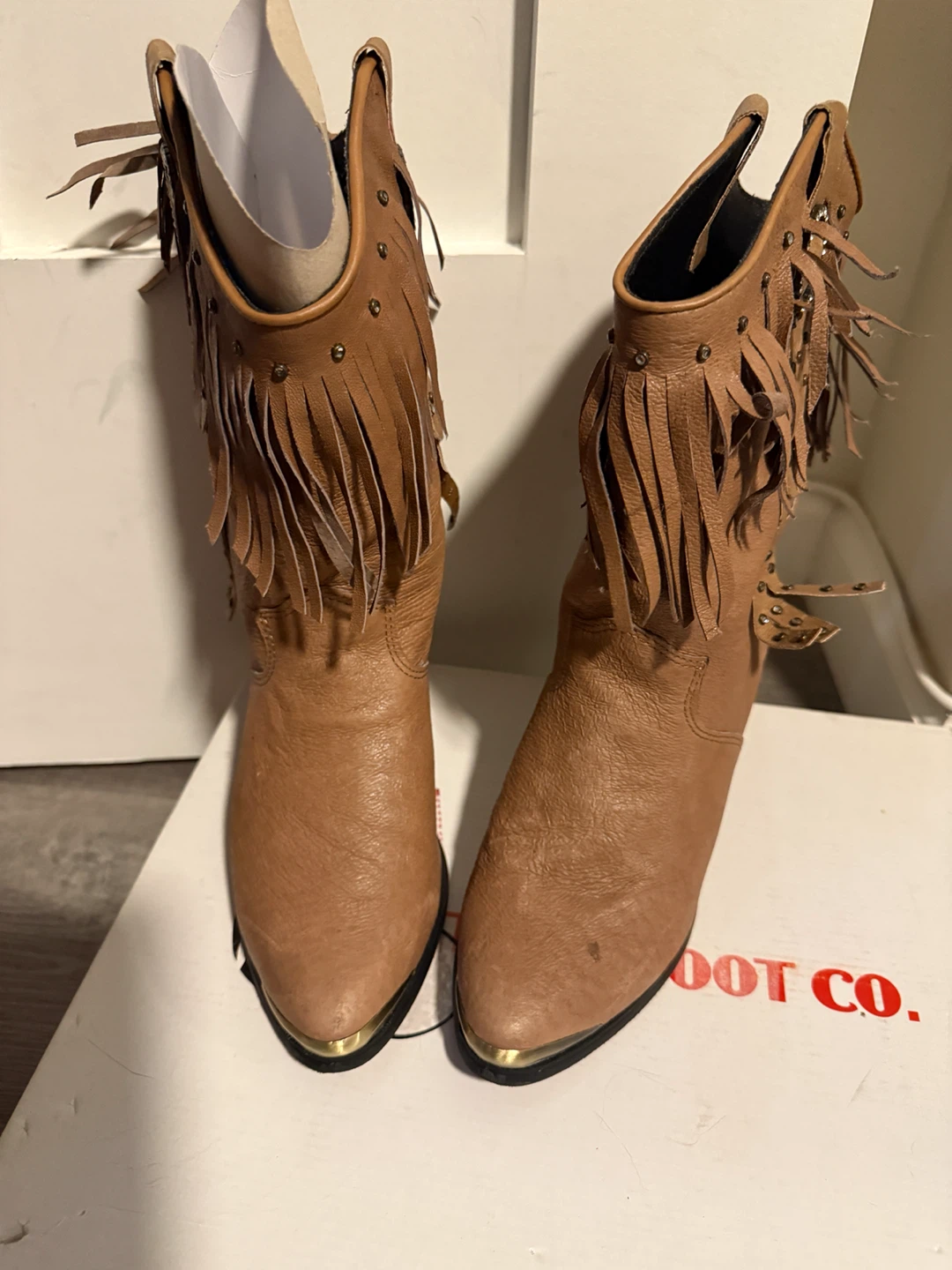 Santa Fe Boot Co. Tan Fringe Cowboy Boots - photo 2