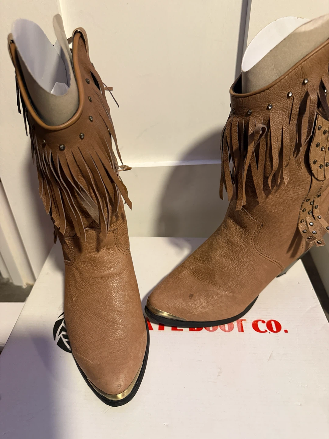 Santa Fe Boot Co. Tan Fringe Cowboy Boots - photo 5