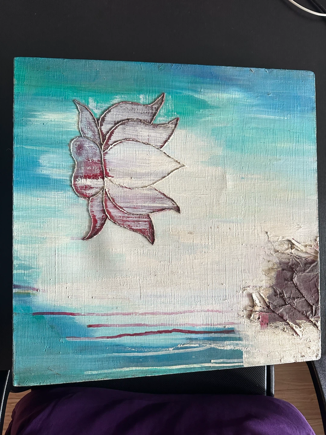 Canvas Art - Lotus Flower Painting