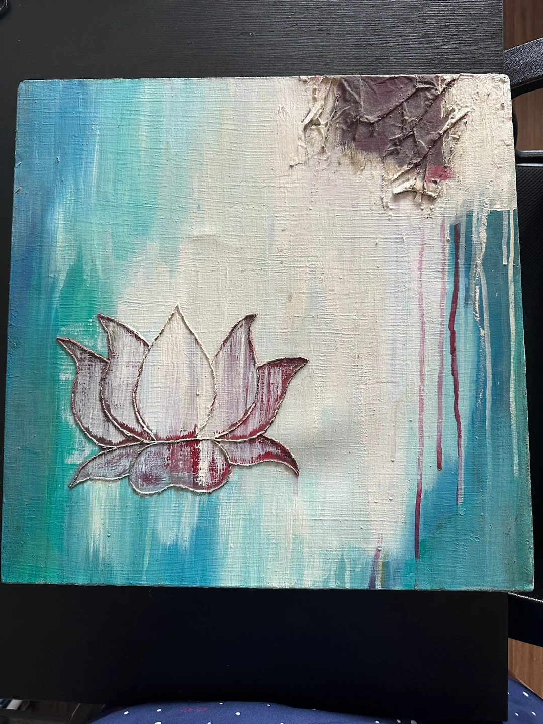 Canvas Art - Lotus Flower Painting - photo 3