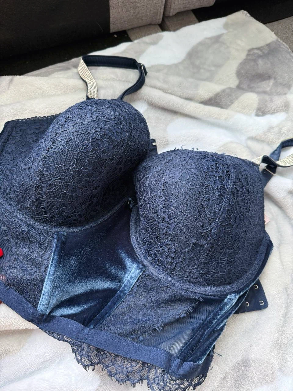 Victoria's Secret  Velvet Corset Bra - 38DD - photo 3