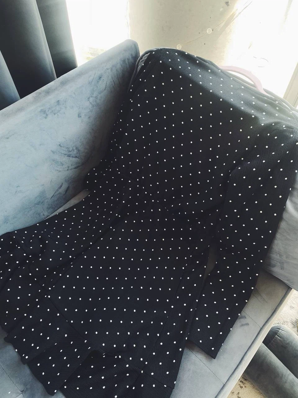 Black and White Polka Dot Wrap Dress, size L - photo 3
