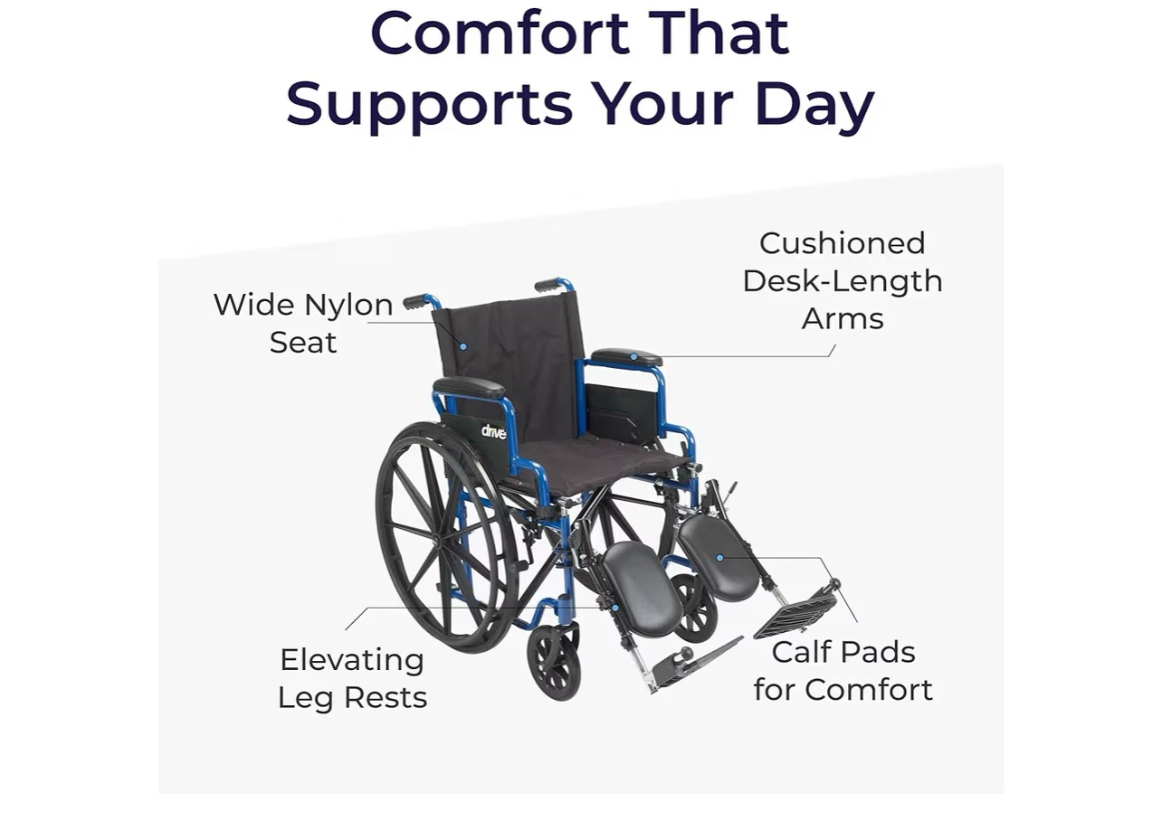 Drive Medical Blue Streak Wheelchair - photo 3
