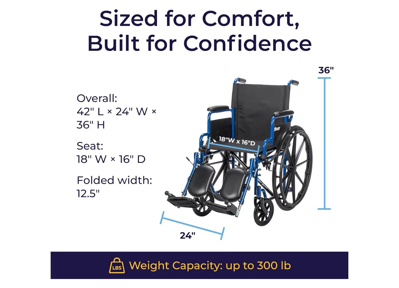 Drive Medical Blue Streak Wheelchair - photo 5