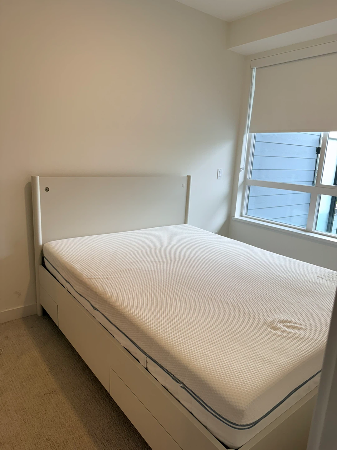 White Storage Bed Frame with Mattress - photo 2