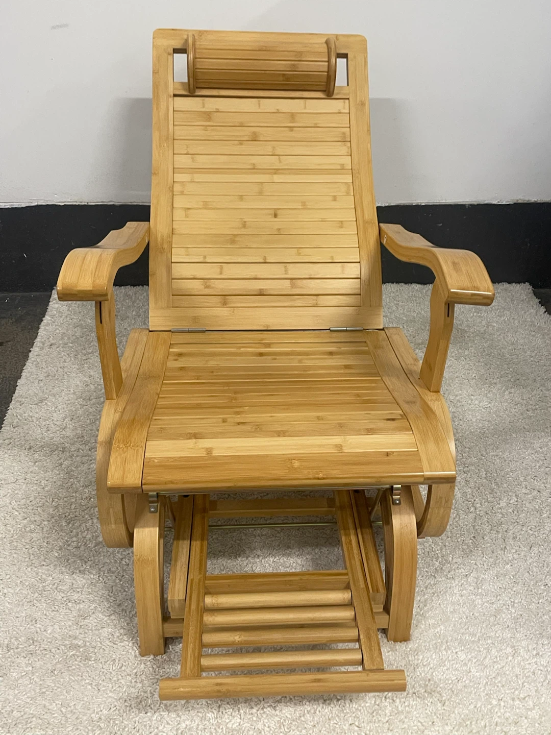 Bamboo Glider Chair with Footrest - photo 2