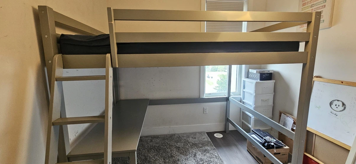 Grey Loft Bed with Desk - photo 5