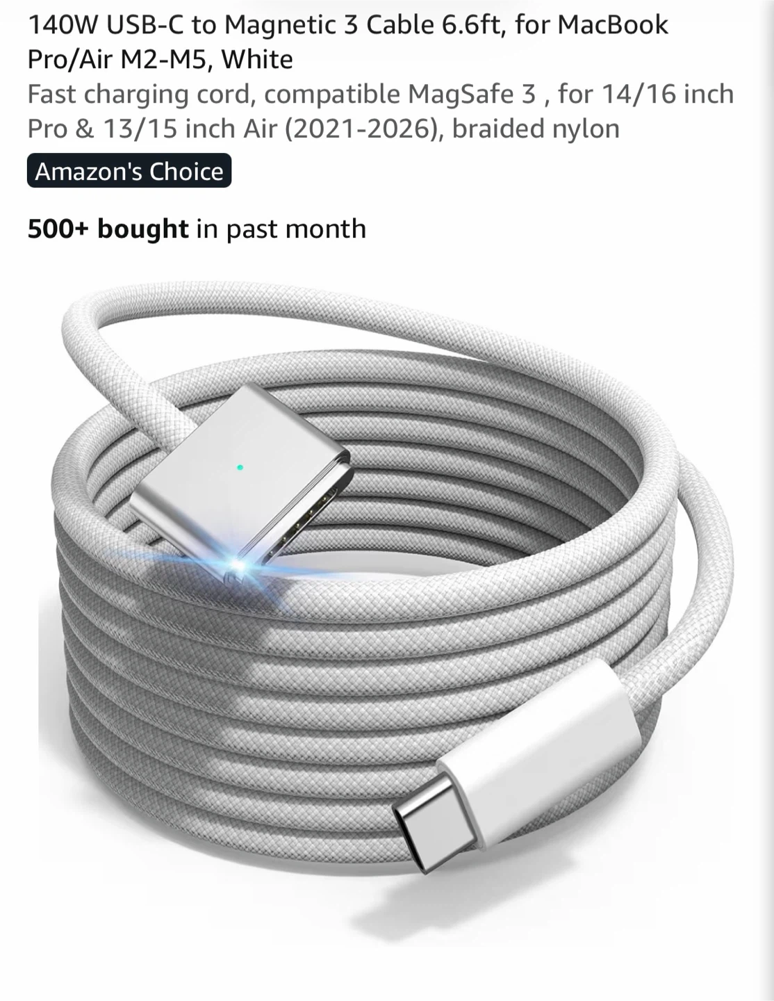 Apple USB-C to MagSafe 3 Cable