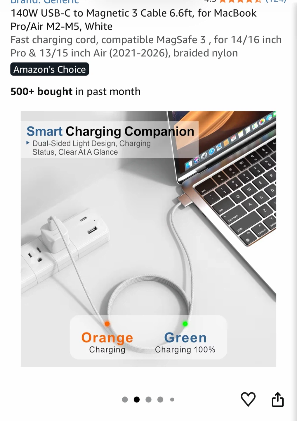 Apple USB-C to MagSafe 3 Cable - photo 3