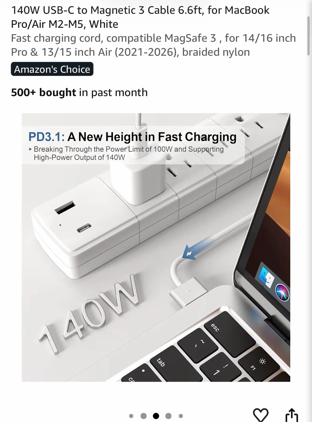 Apple USB-C to MagSafe 3 Cable - photo 4