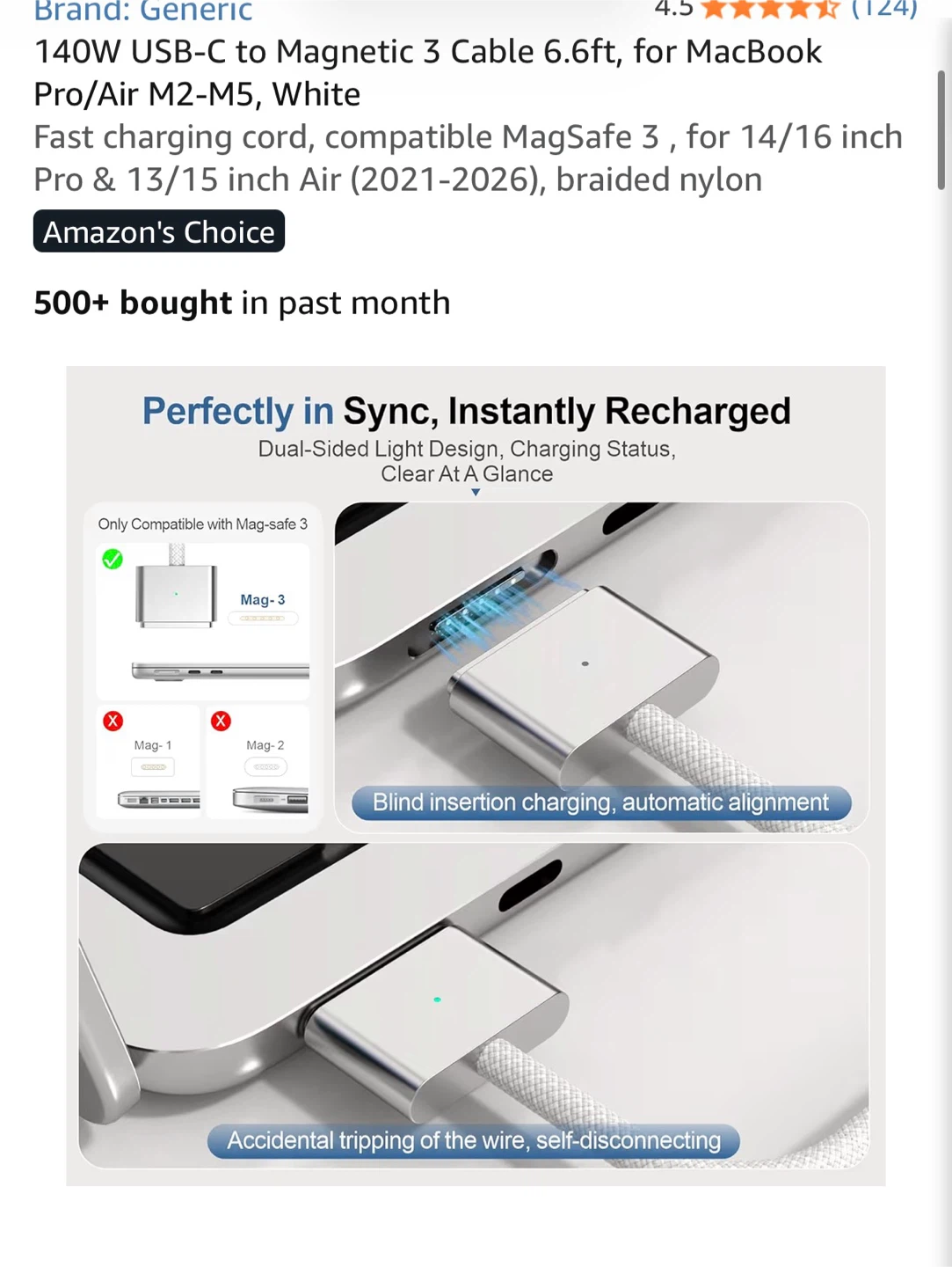 Apple USB-C to MagSafe 3 Cable - photo 5