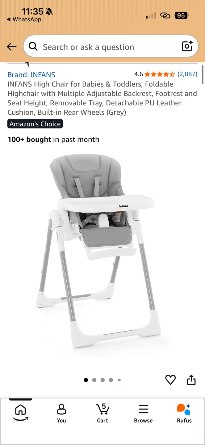 Brand new high chair - tray needs assembly