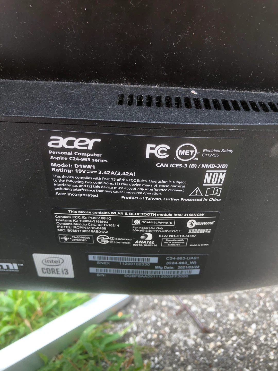 Acer Aspire C24-963 Personal Computer - photo 2