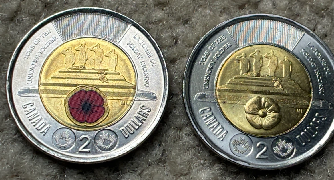 "Tomb of the Unknown Soldier" toonie money Canadian $2 coins - photo 5
