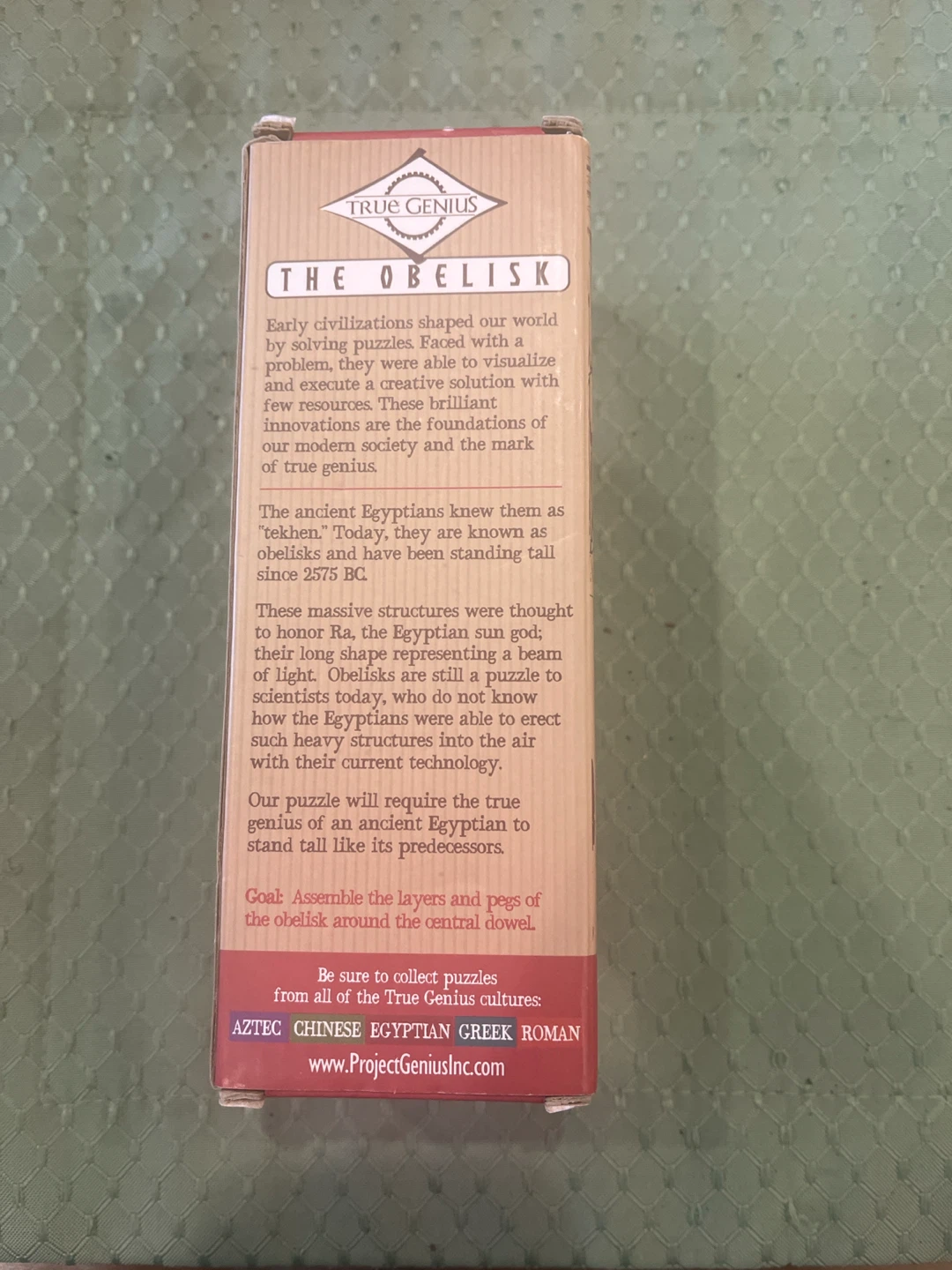 True Genius The Obelisk Puzzle Game - photo 2