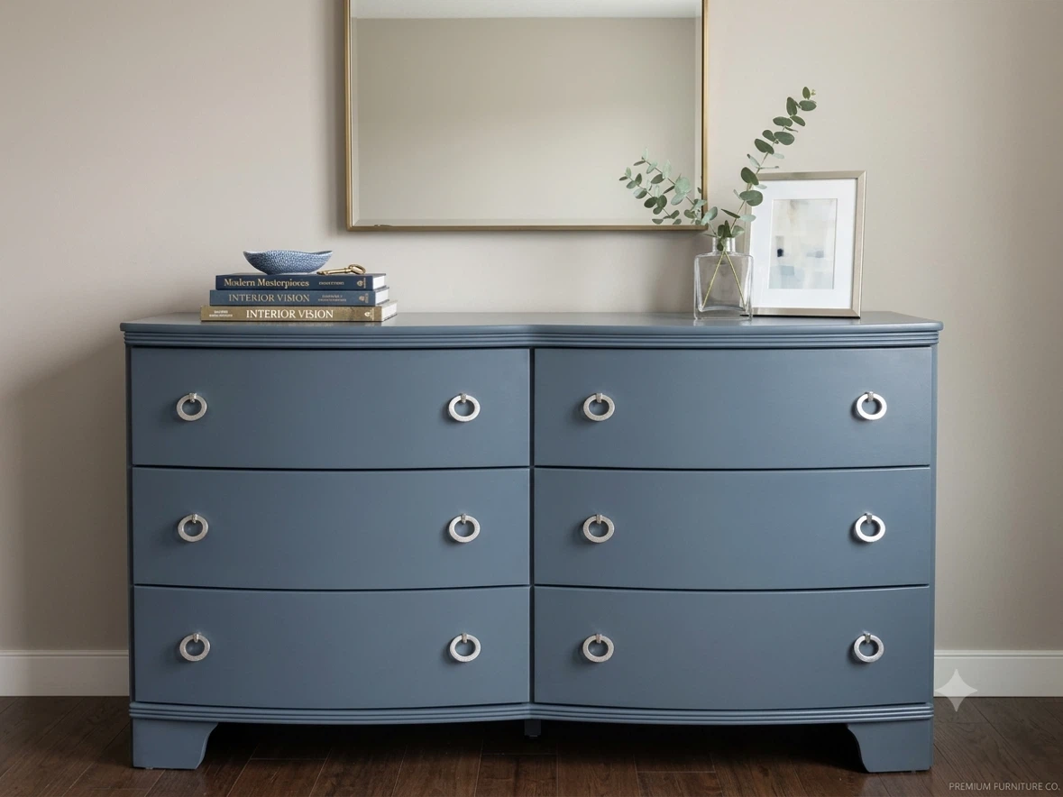 Blue 6-Drawer Dresser