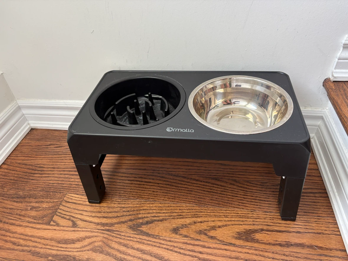 Elevated Dog Bowl Stand with slow feed bowl
