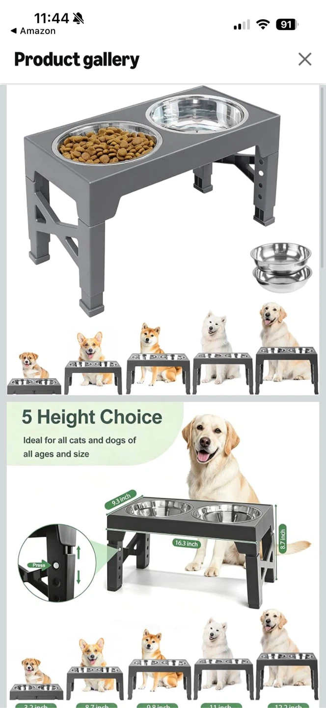 Elevated Dog Bowl Stand with slow feed bowl - photo 3