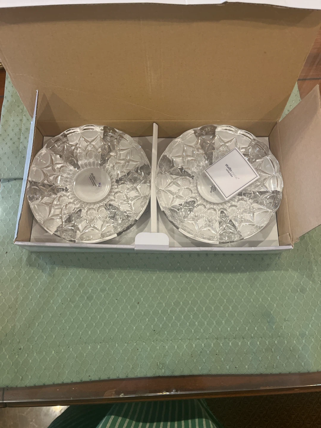 Ariel Fine Crystal Serving Plates Set - photo 2