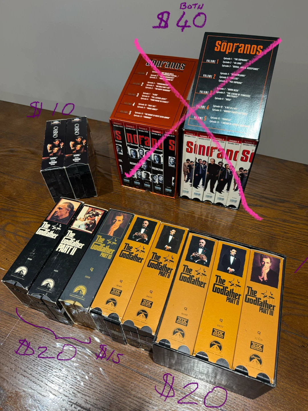 The Godfather & Casino VHS Set