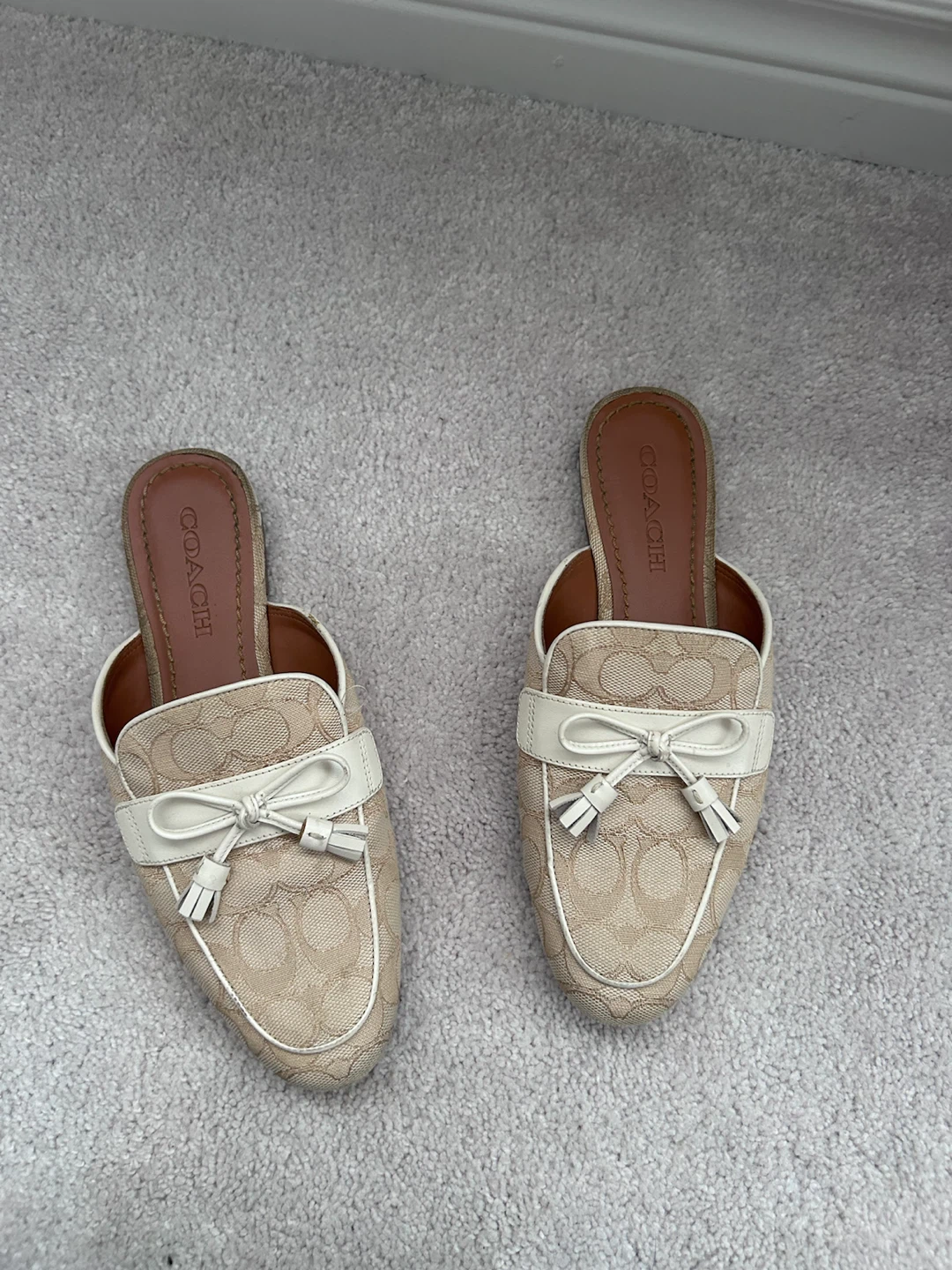 Coach Signature Mule Flats size 7.5