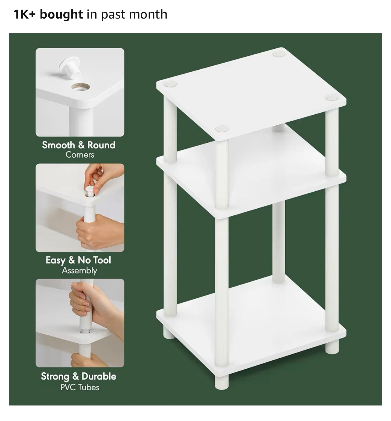 White end table/side table - NEW IN BOX - photo 3