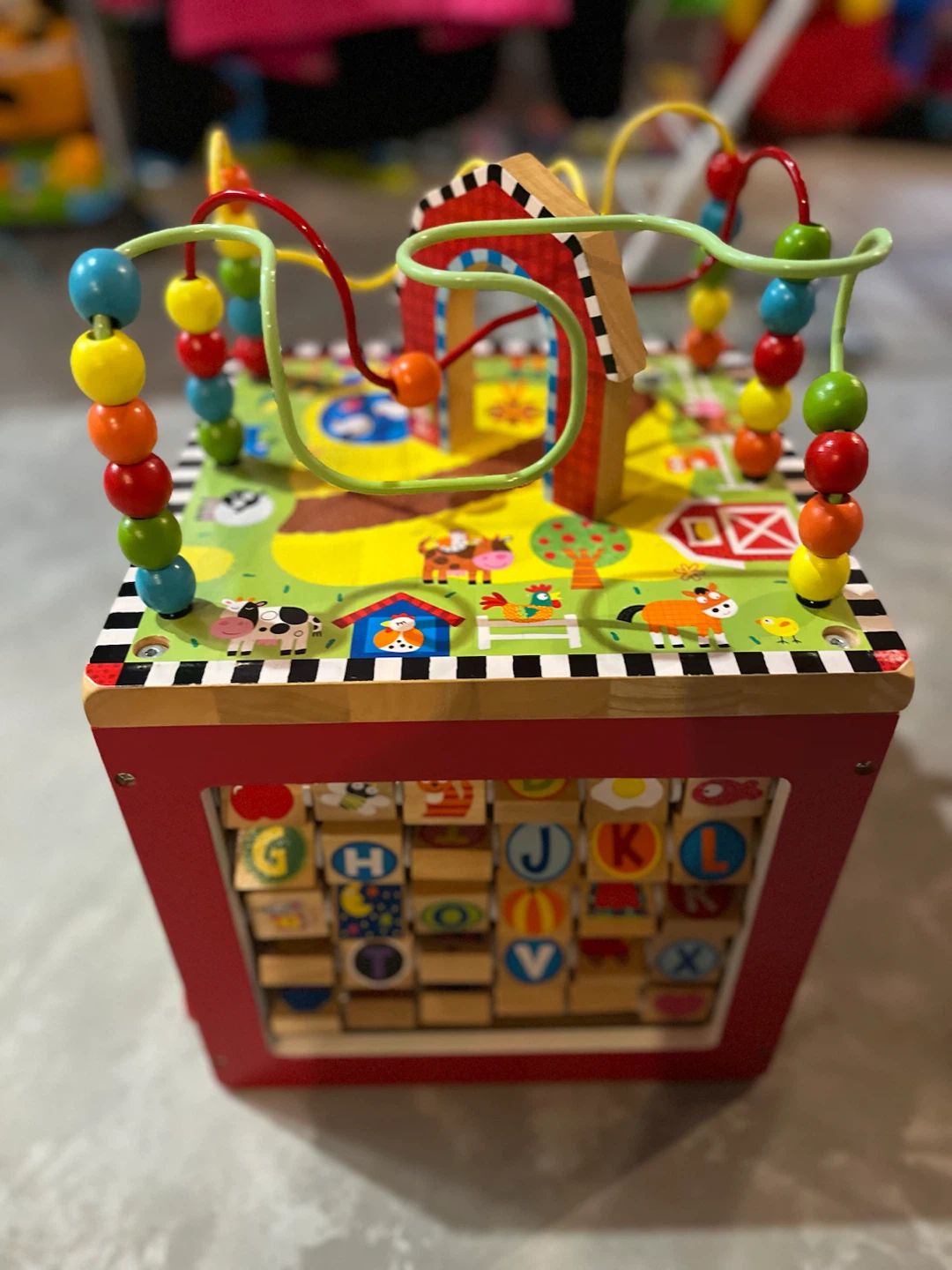 Wooden Activity Cube Bead Maze Toy