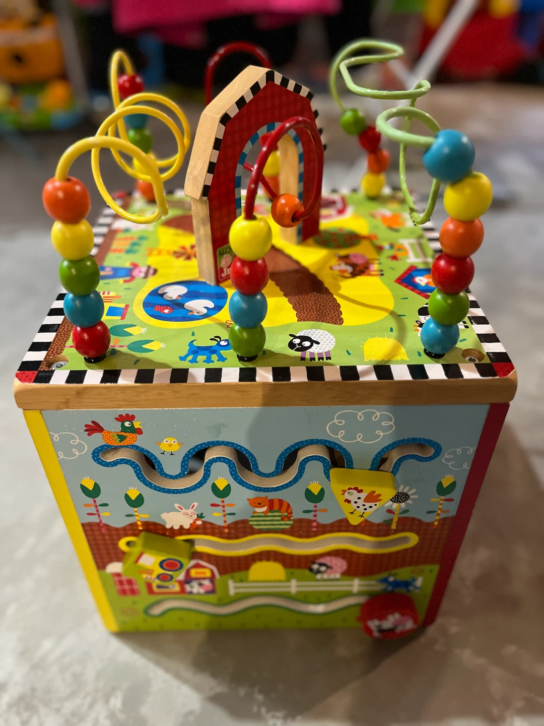 Wooden Activity Cube Bead Maze Toy - photo 2