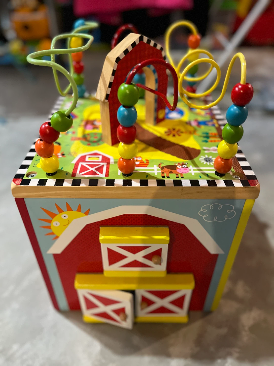 Wooden Activity Cube Bead Maze Toy - photo 4