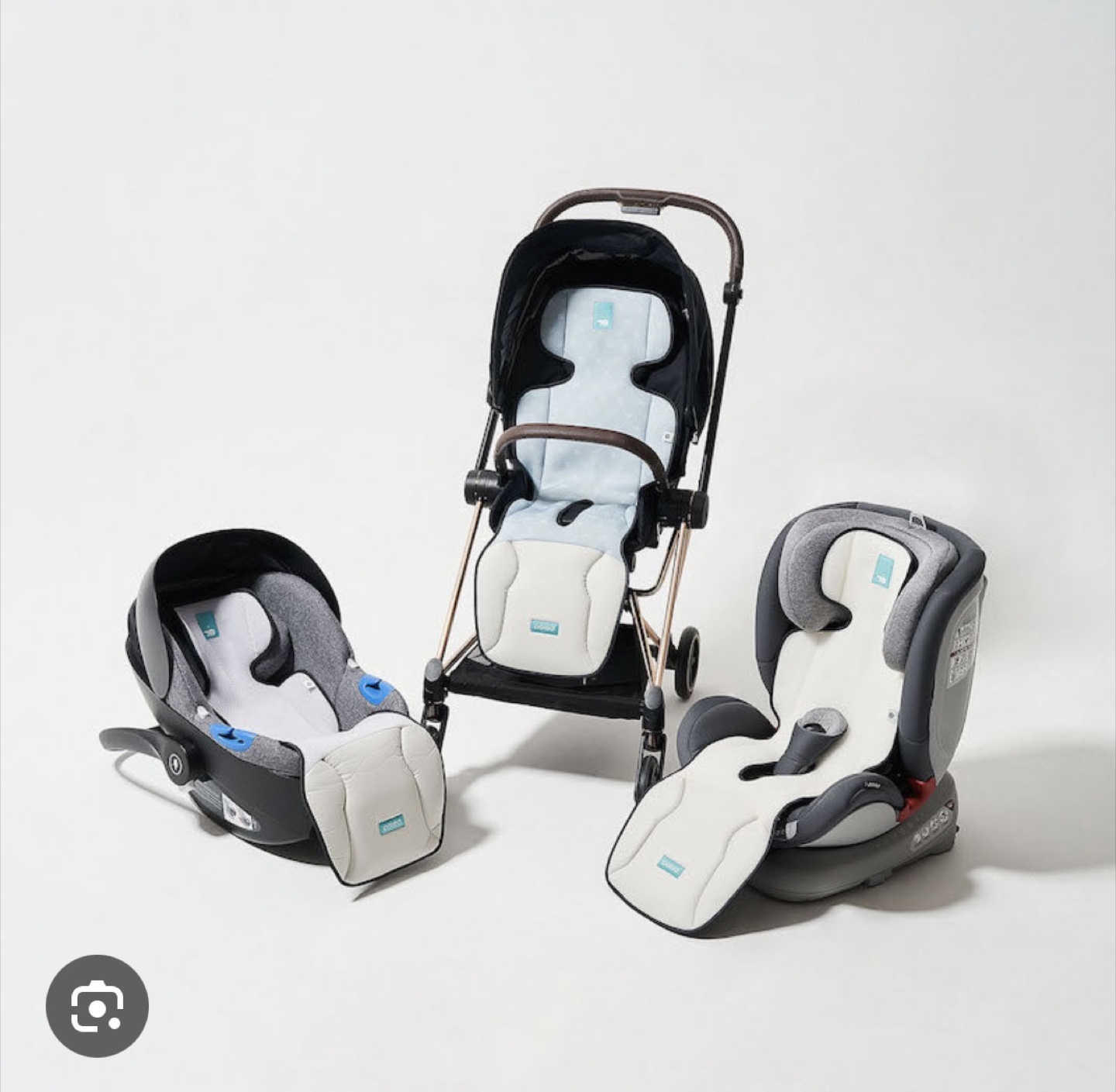 Poled Baby Stroller/Car Seat Cooling Liner with HEPA Filter - photo 2