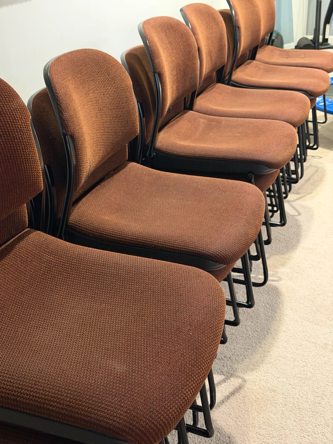 Stackable Chairs - Set of 25 - Brown Fabric - photo 4