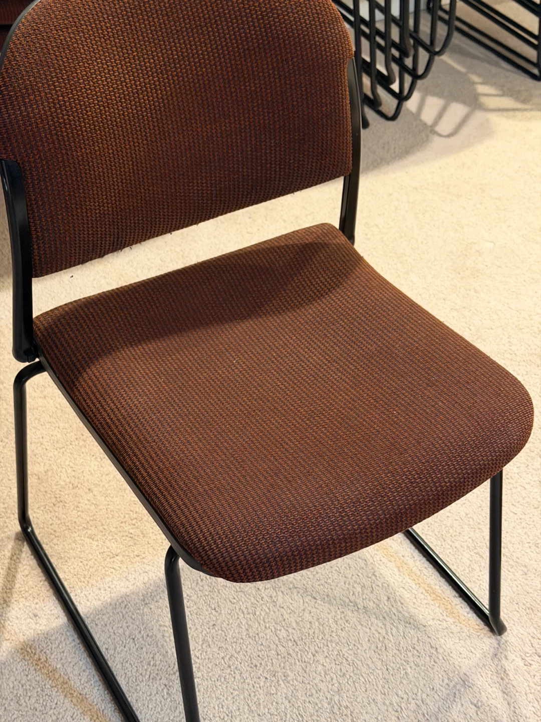 Stackable Chairs - Set of 25 - Brown Fabric - photo 5