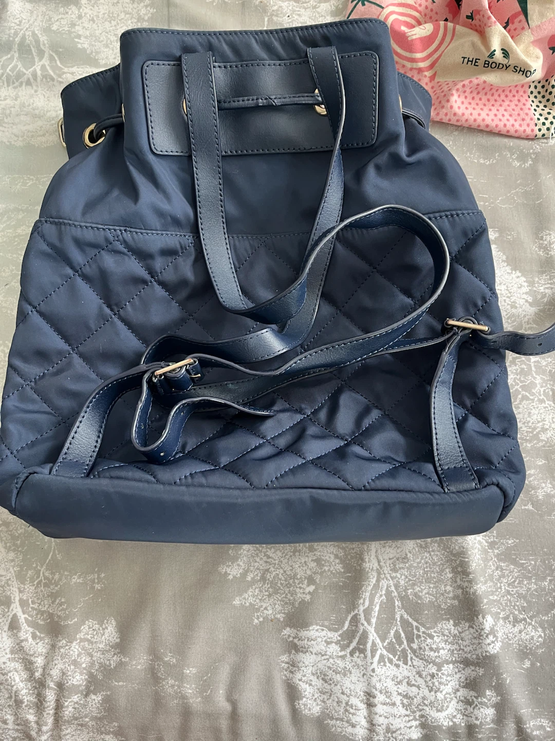 Talbots Navy Blue Quilted Backpack