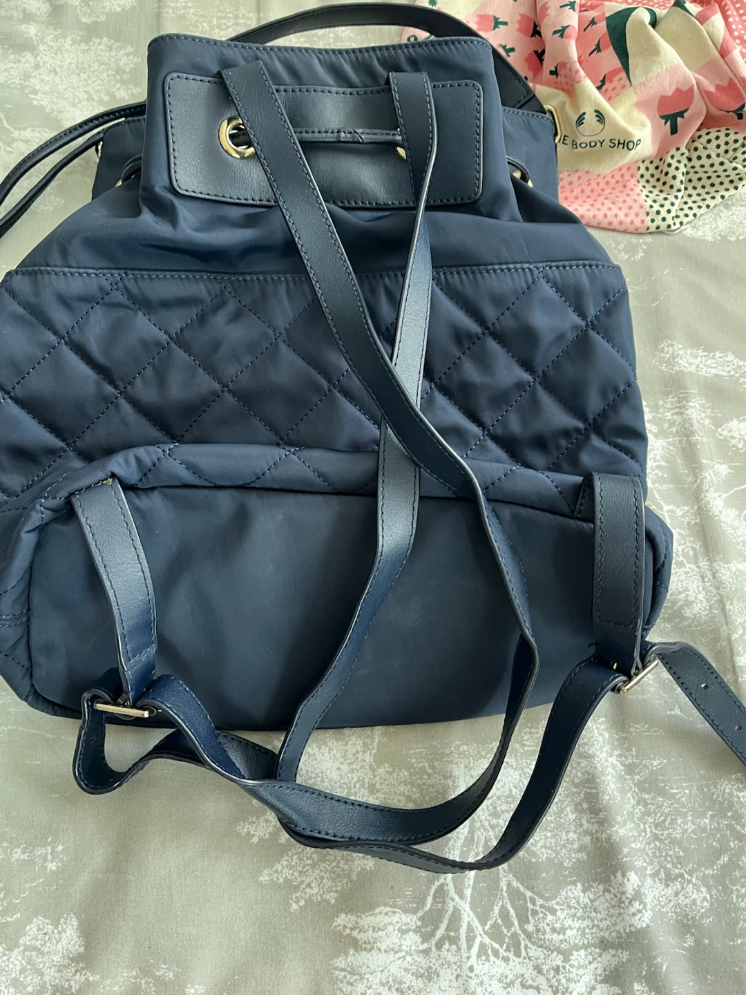 Talbots Navy Blue Quilted Backpack - photo 3