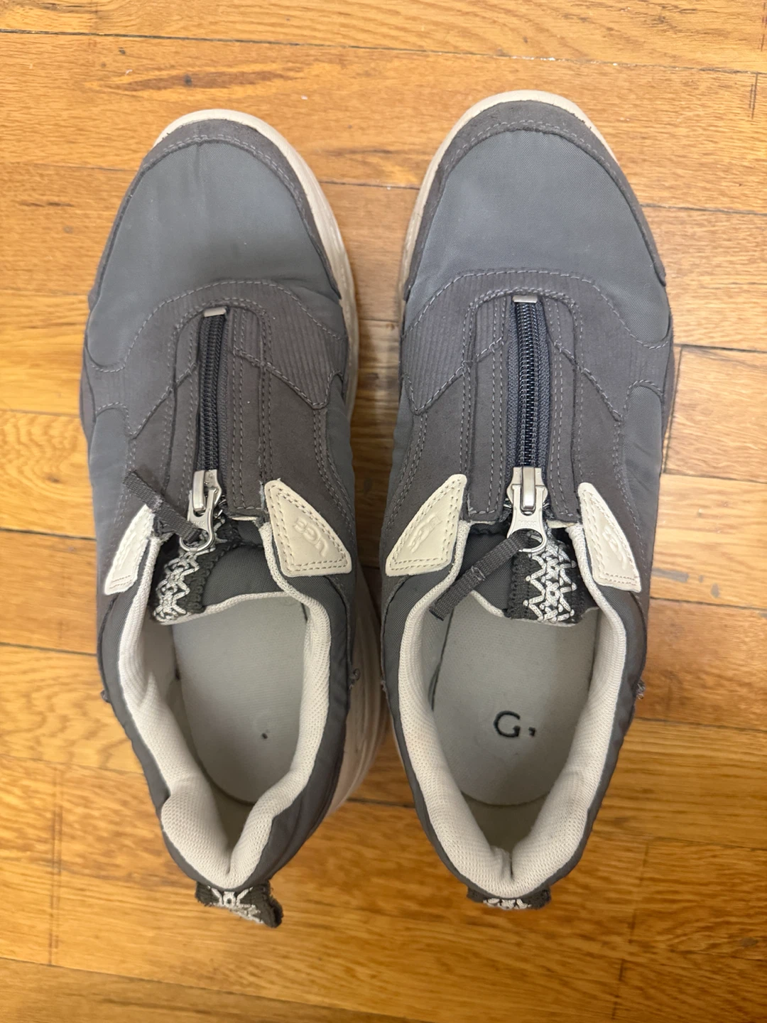 UGG Gray Zip Sneakers - Size 10