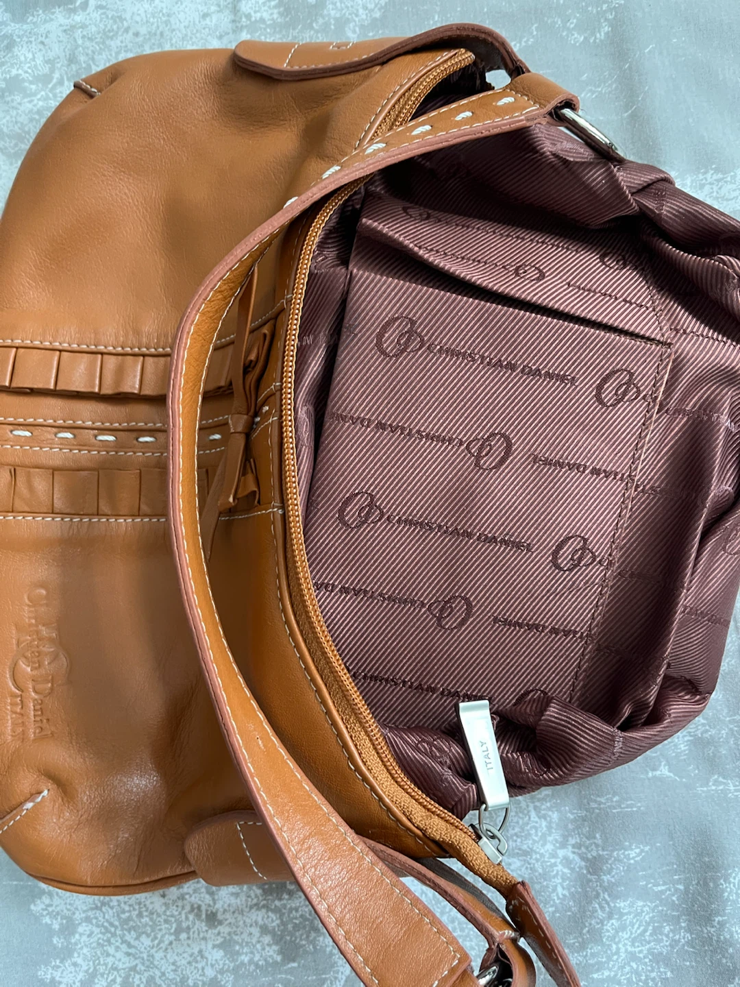 Christian Daniel Brown Leather Shoulder Bag - photo 3