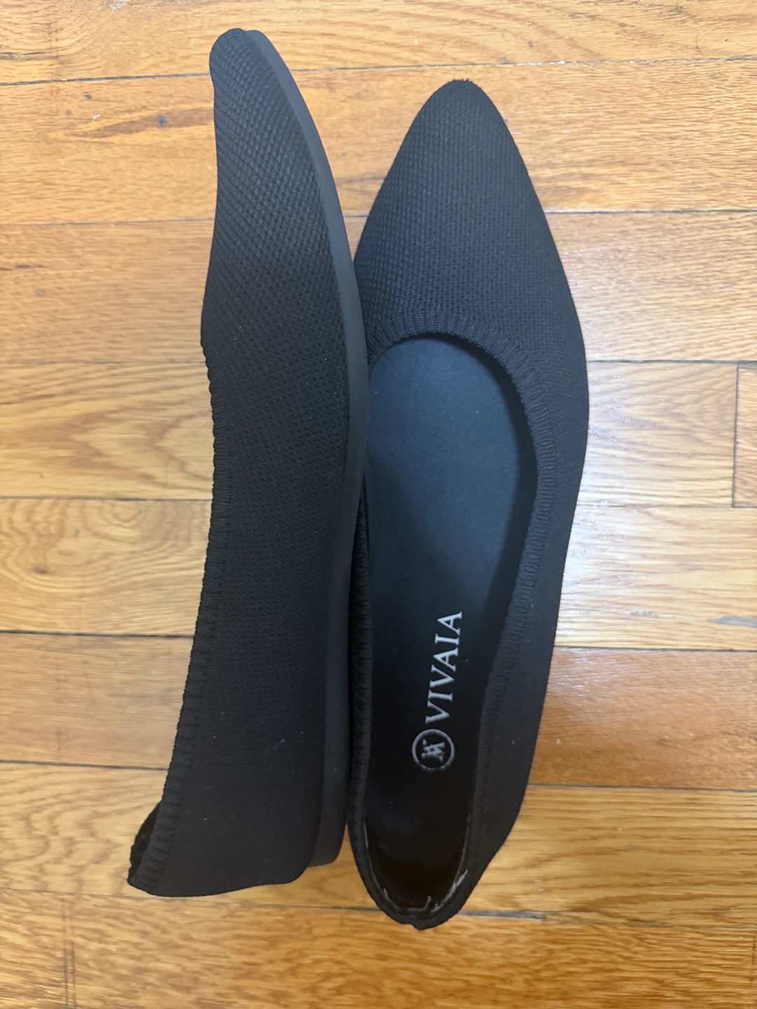 VIVAIA Black Pointed Toe Knit Flats - photo 2