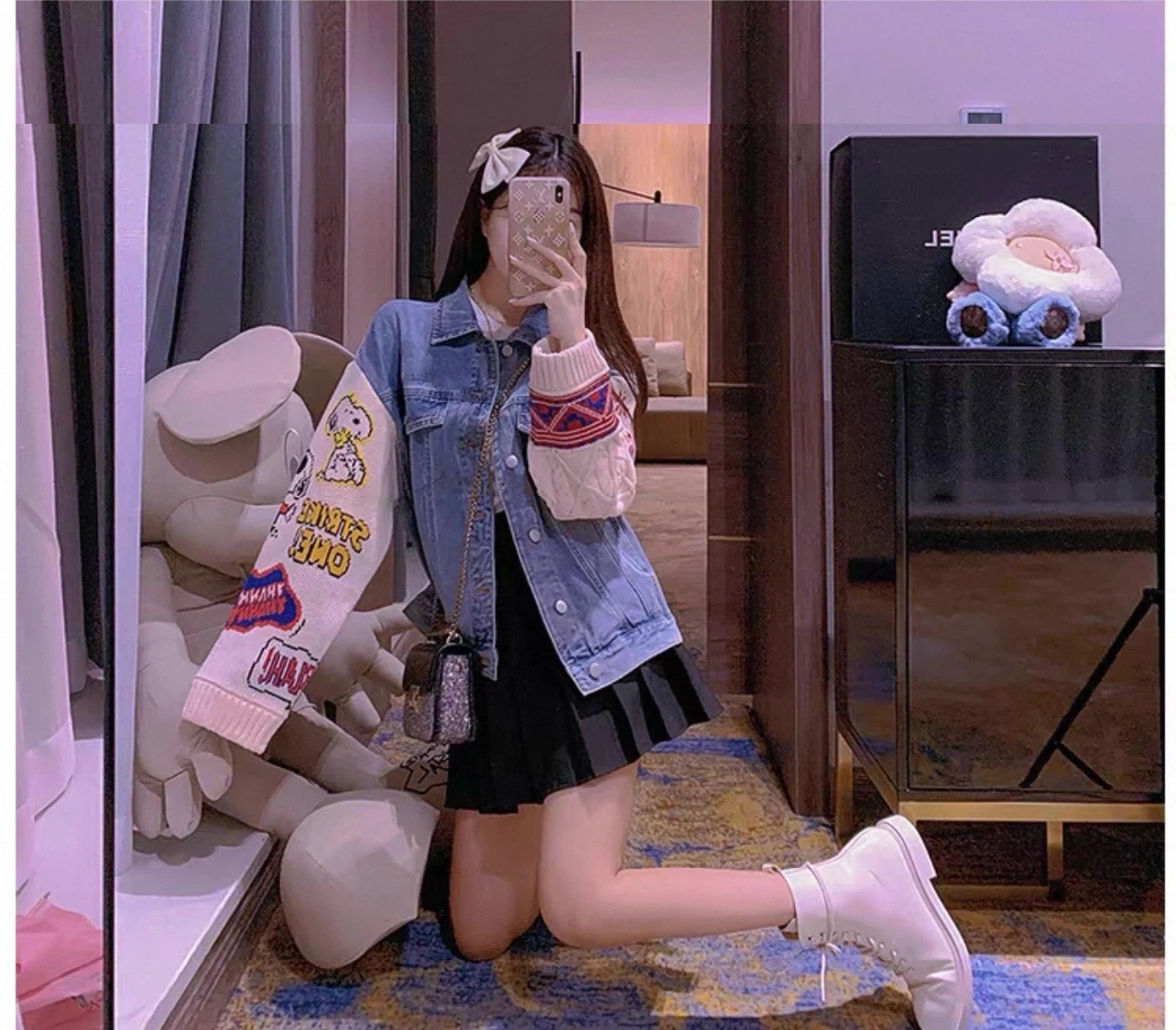 ON SALE Denim Jacket with Cartoon Graphics - photo 3