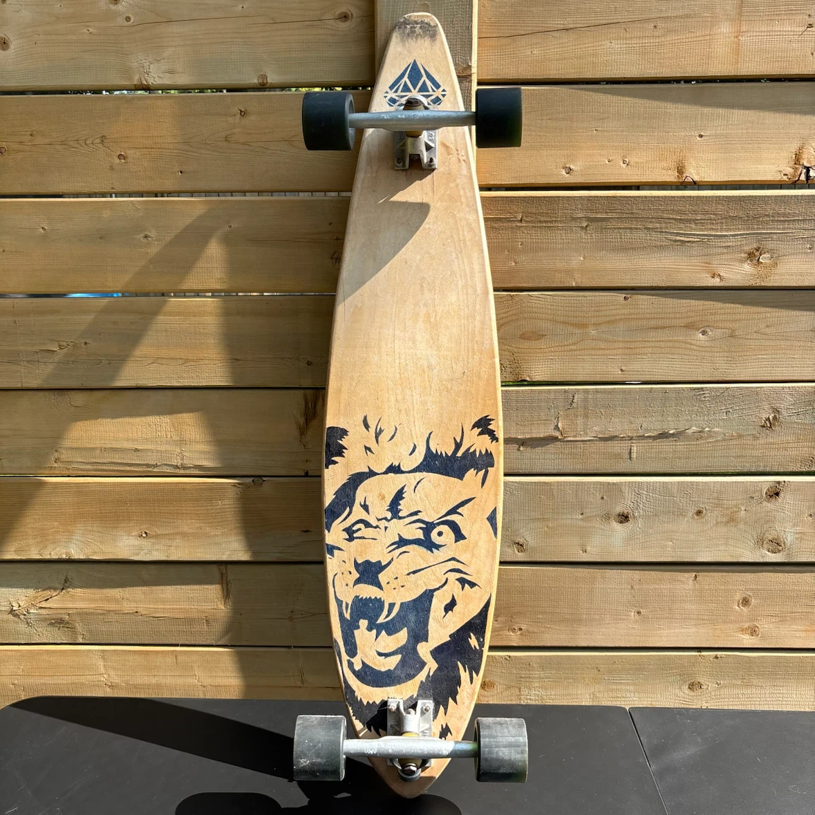 Apollo Longboard — Mercer Wheels, Custom Lion Geaphic