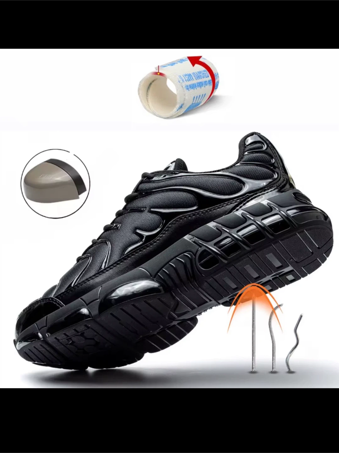 Black Safety Work Shoes - Anti Slip & Anti Impact - photo 2