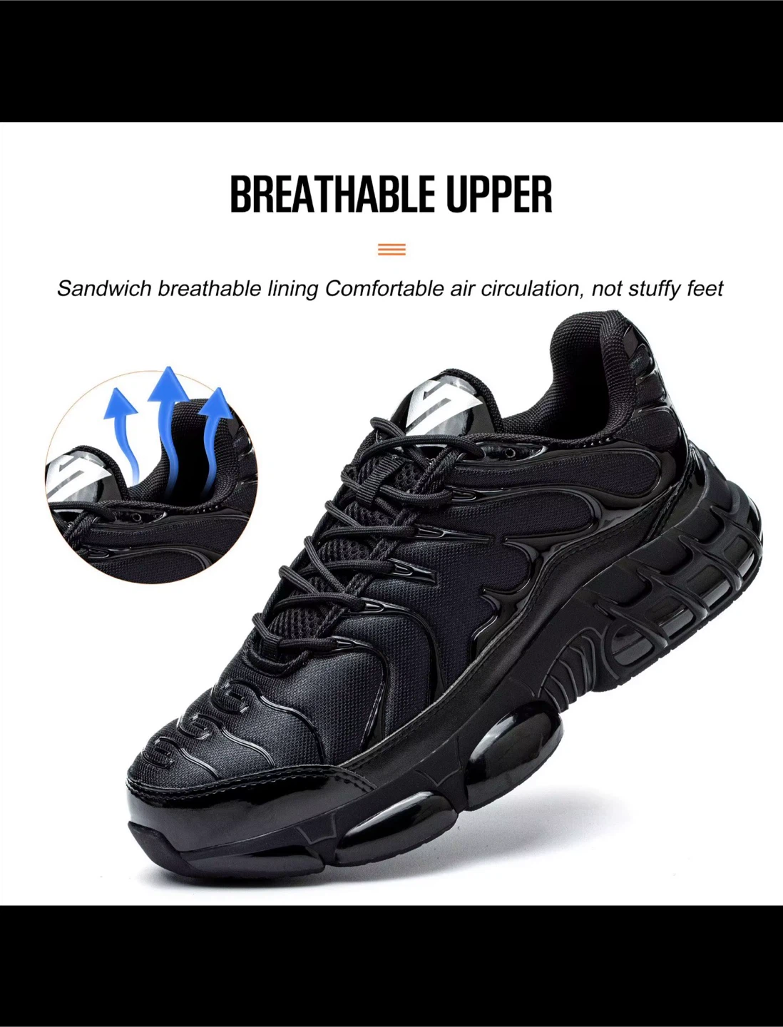 Black Safety Work Shoes - Anti Slip & Anti Impact - photo 4