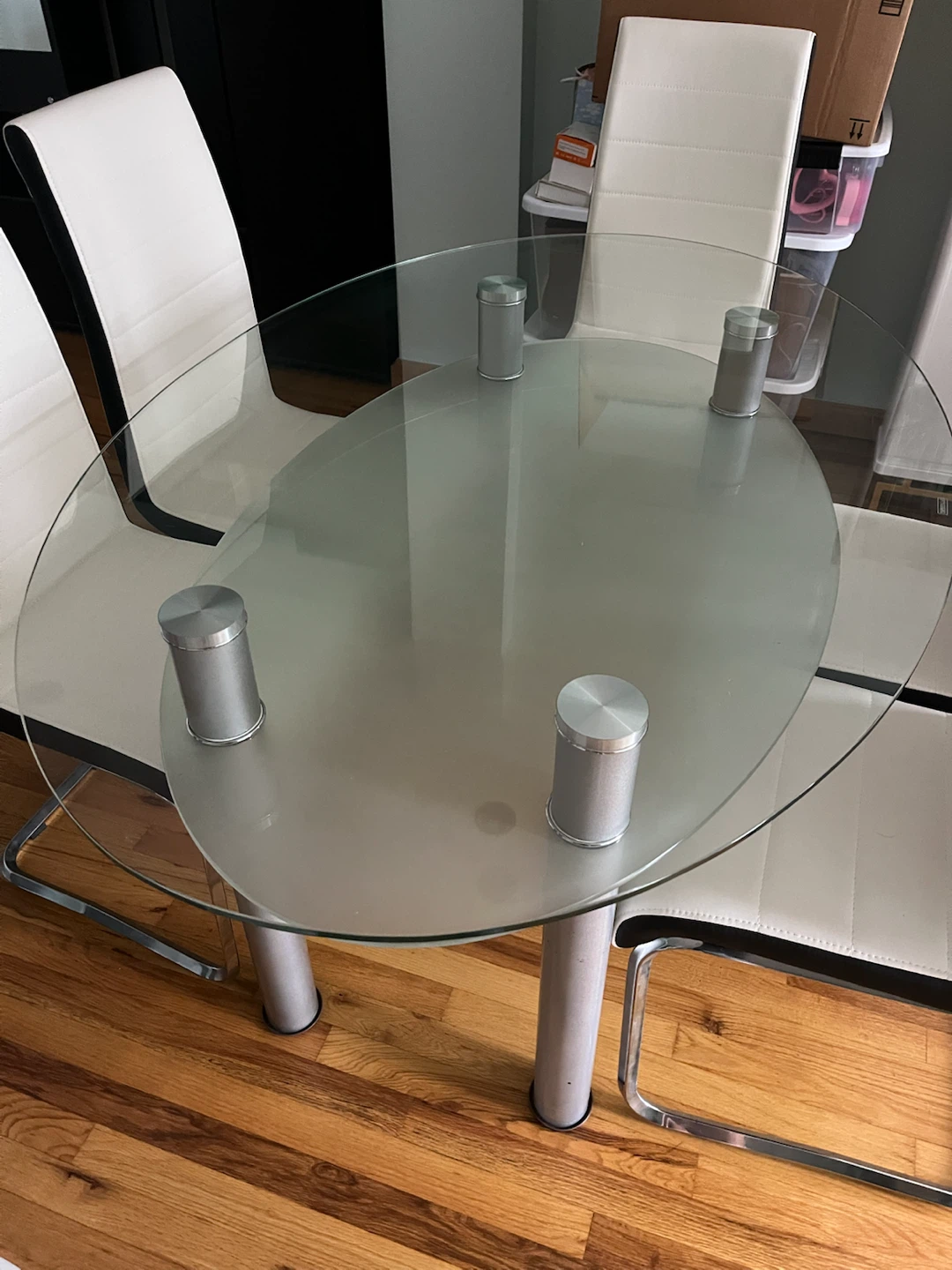 Glass Oval Dining Table