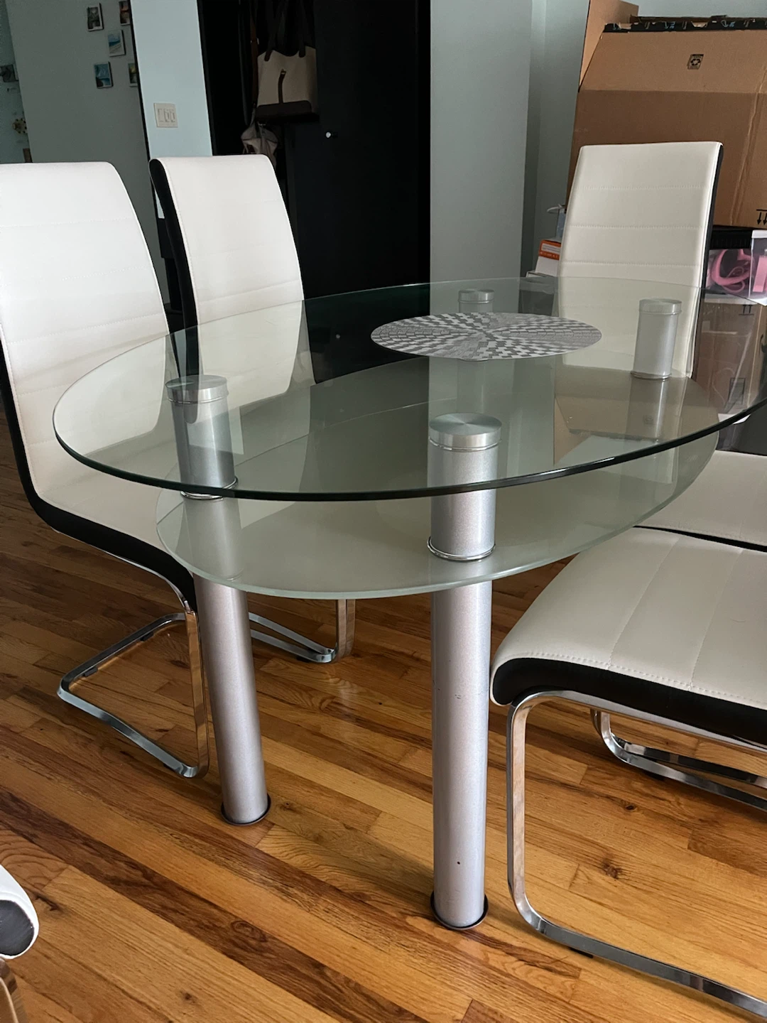 Glass Oval Dining Table - photo 2
