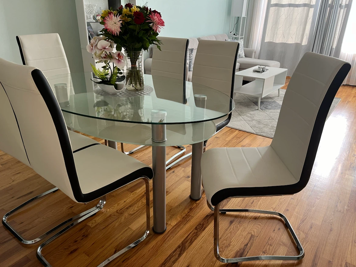 Glass Oval Dining Table - photo 3