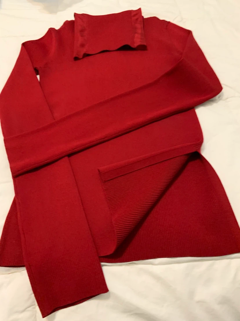 BNWT Helmut Lang Stretch Turtleneck.      Top - Wine Red - XS