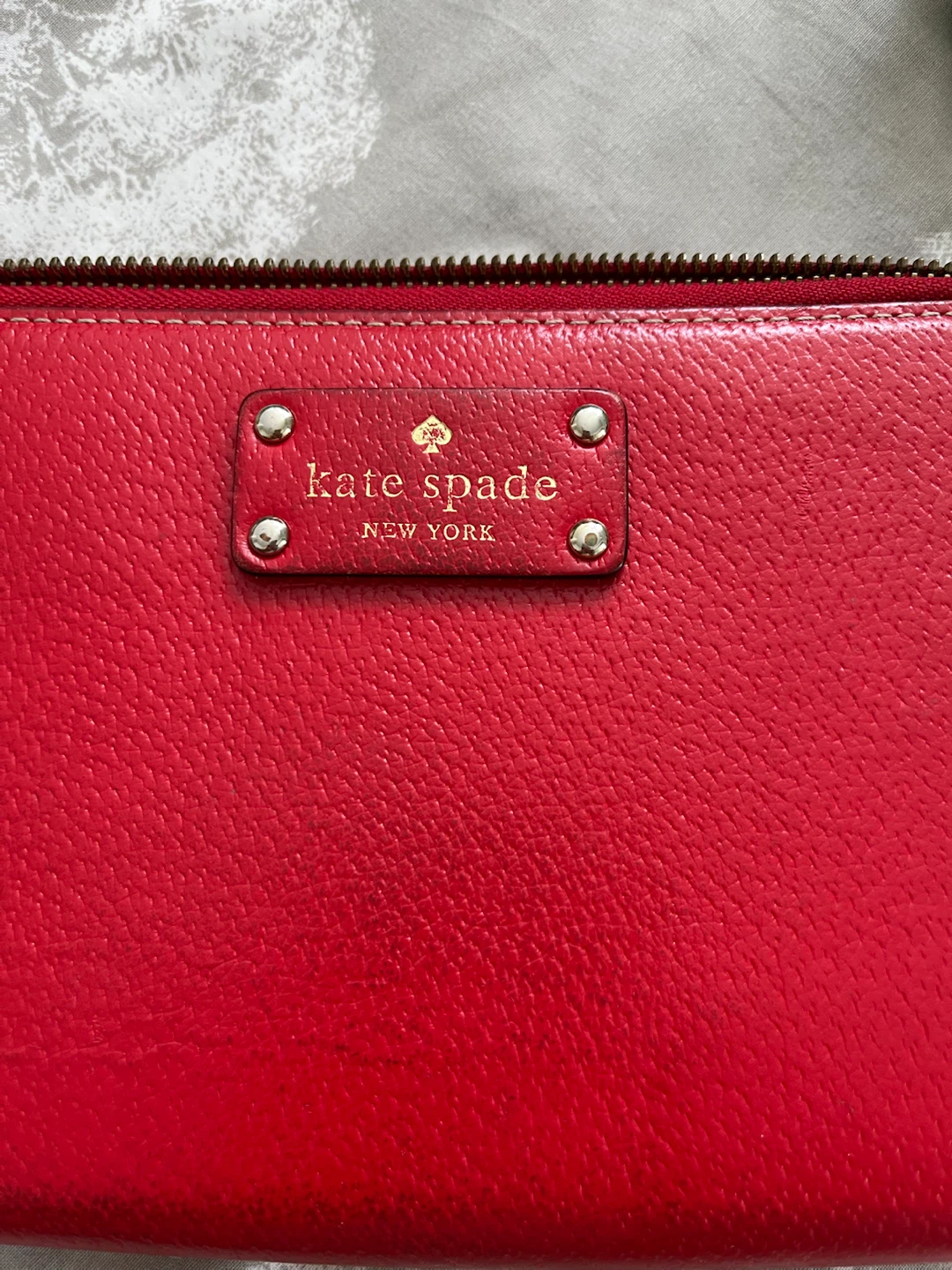 Kate Spade Red Leather Zip Around Wallet - photo 2